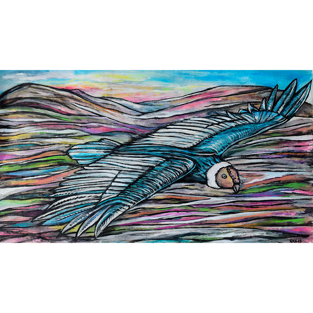 Condor, Acrylic on Canvas, 55x30cm / 21.7x11.8in