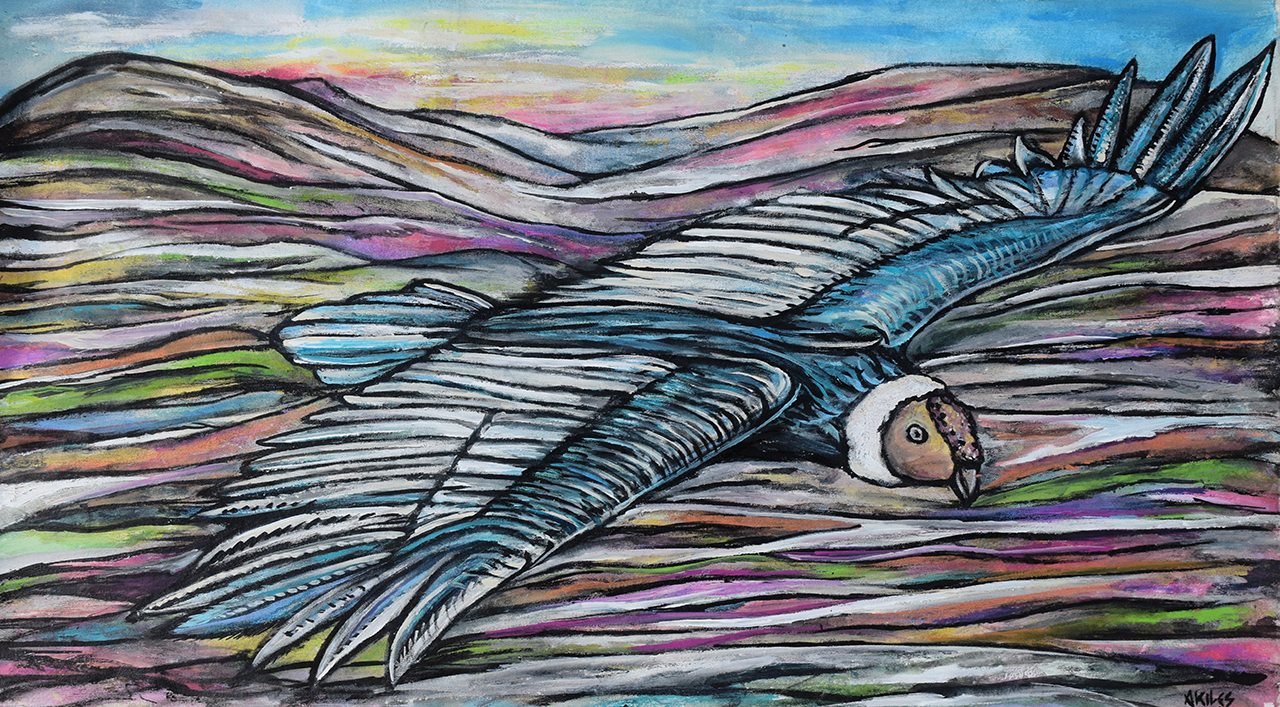 Condor, Acrylic on Canvas, 55x30cm / 21.7x11.8in