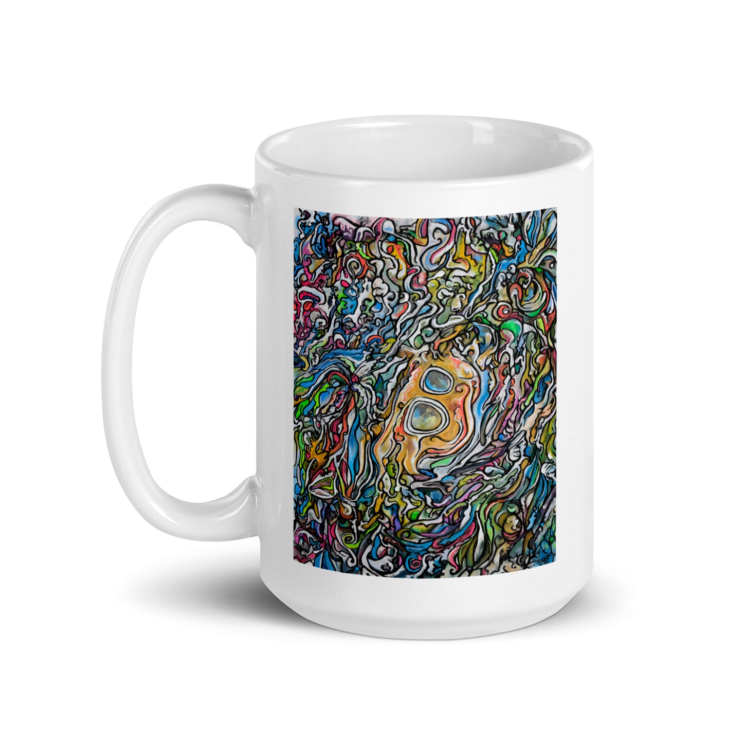 Bitcoin, White glossy mug