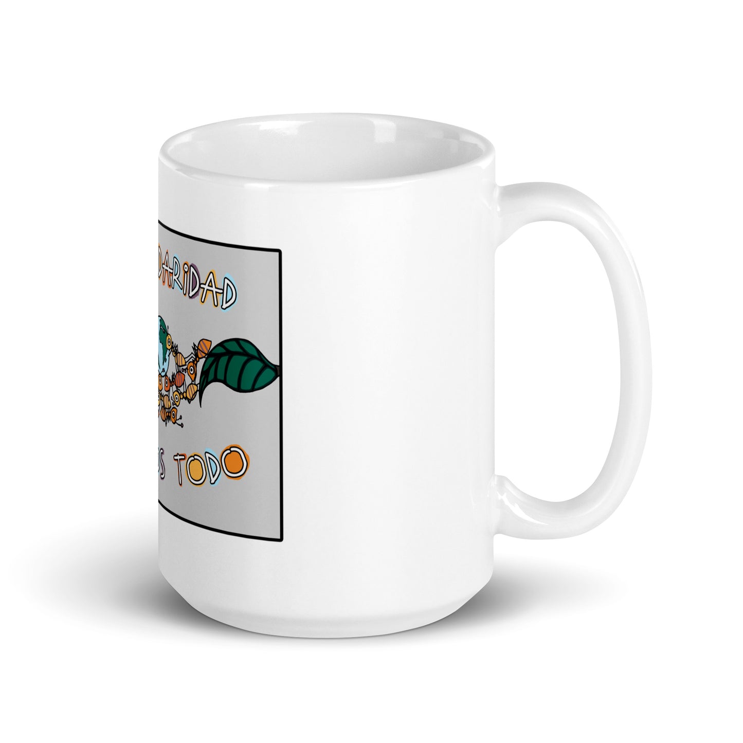 Con Solidaridad Superamos Todo, Animal Kingdom, White glossy mug