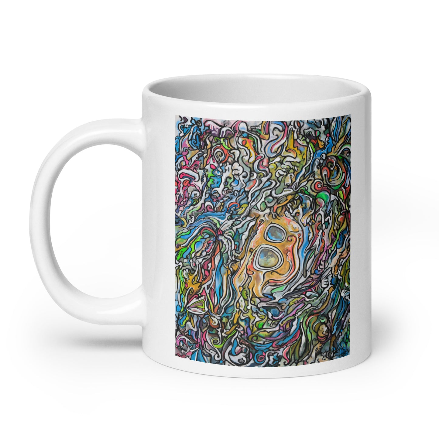 Bitcoin, White glossy mug
