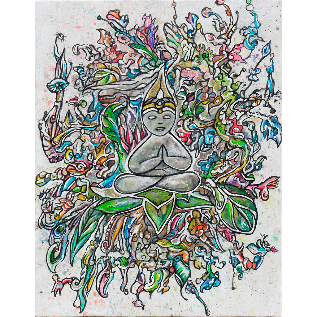 Baby Buddha, Acrylic on Canvas, 58x75cm / 22.8x29.5in