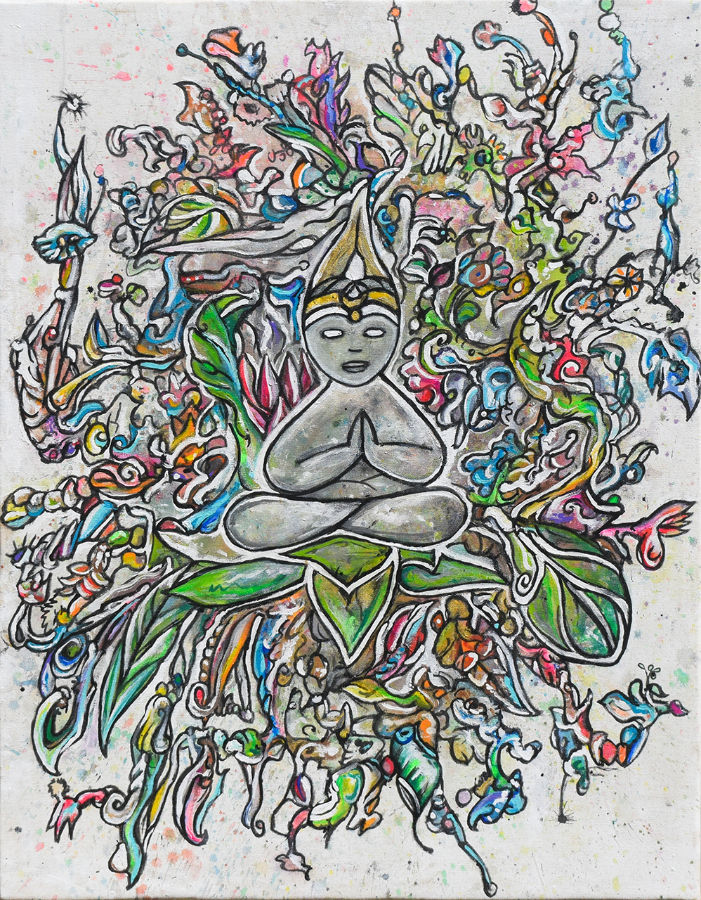 Baby Buddha, Acrylic on Canvas, 58x75cm / 22.8x29.5in