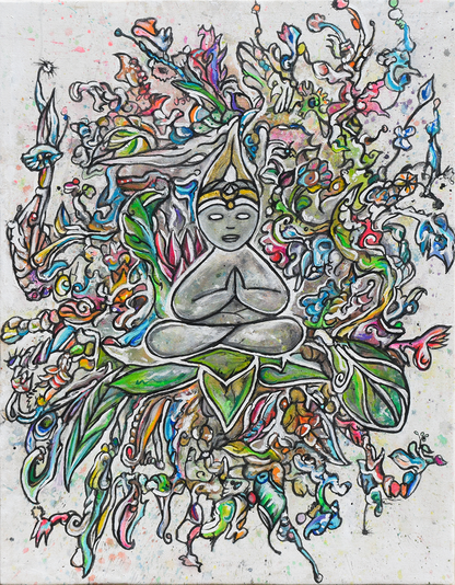 Baby Buddha, Acrylic on Canvas, 58x75cm / 22.8x29.5in