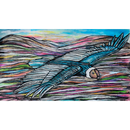 Condor, Acrylic on Canvas, 55x30cm / 21.7x11.8in