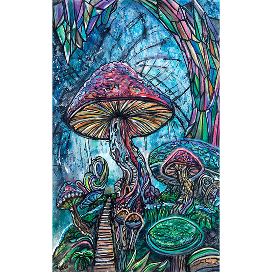 Mushland 2, Acrylic on Canvas, 55x74cm / 21.5x29in