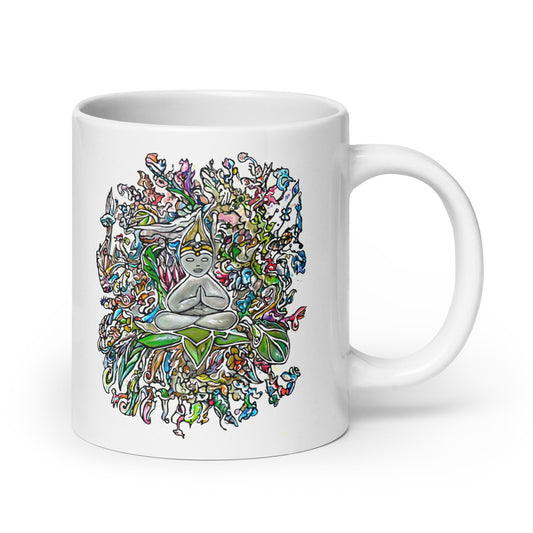 BabyBuddha, Organic Imaginary, White glossy mug