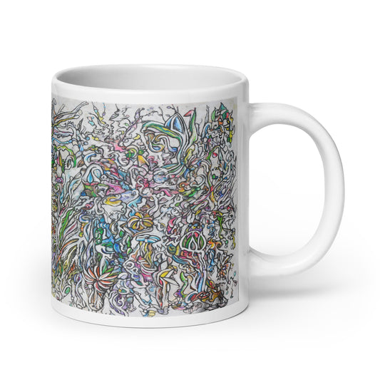 The Garden, Organic Imaginary, White glossy mug